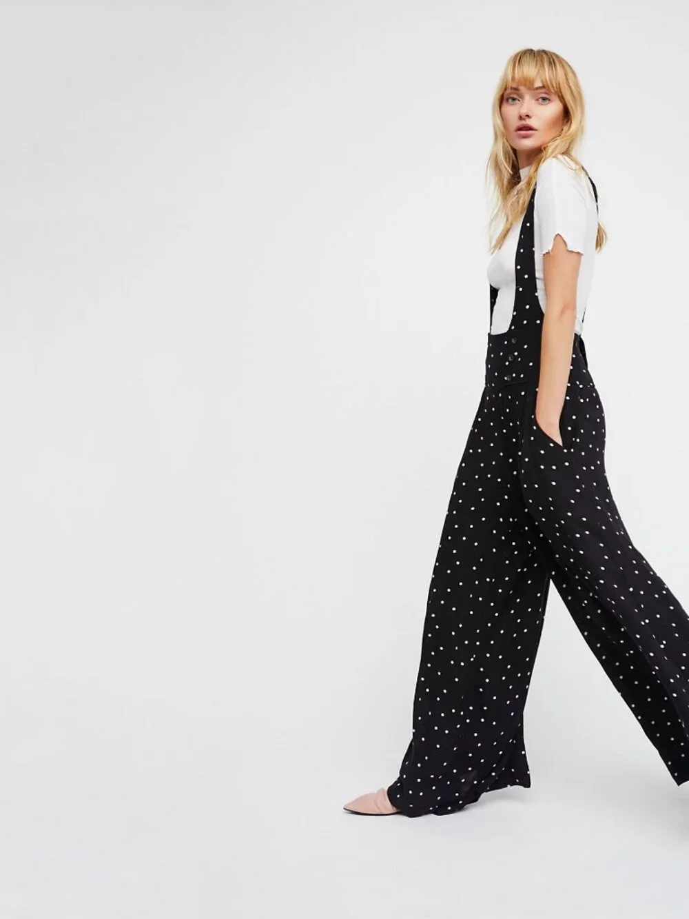 Free People Keep It Jumpin’ Jumper in Black Polka Dot - sz 6